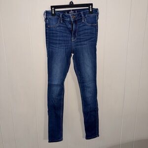 Hollister Women's Dark Blue Skinny Jeans